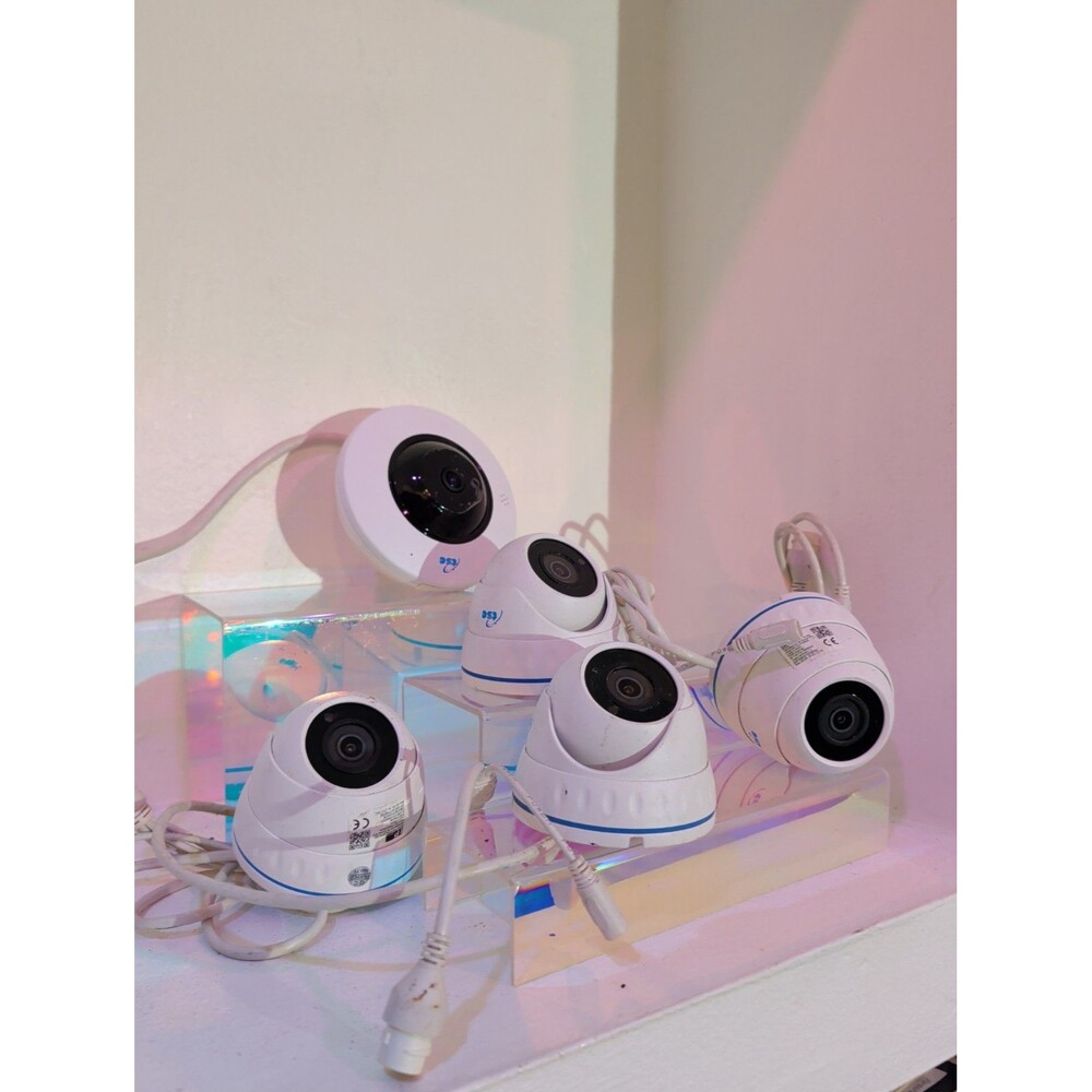 Lot of 5 TSC Dome Security Cameras 1 New 4 Used Wired CCTV Surveillance